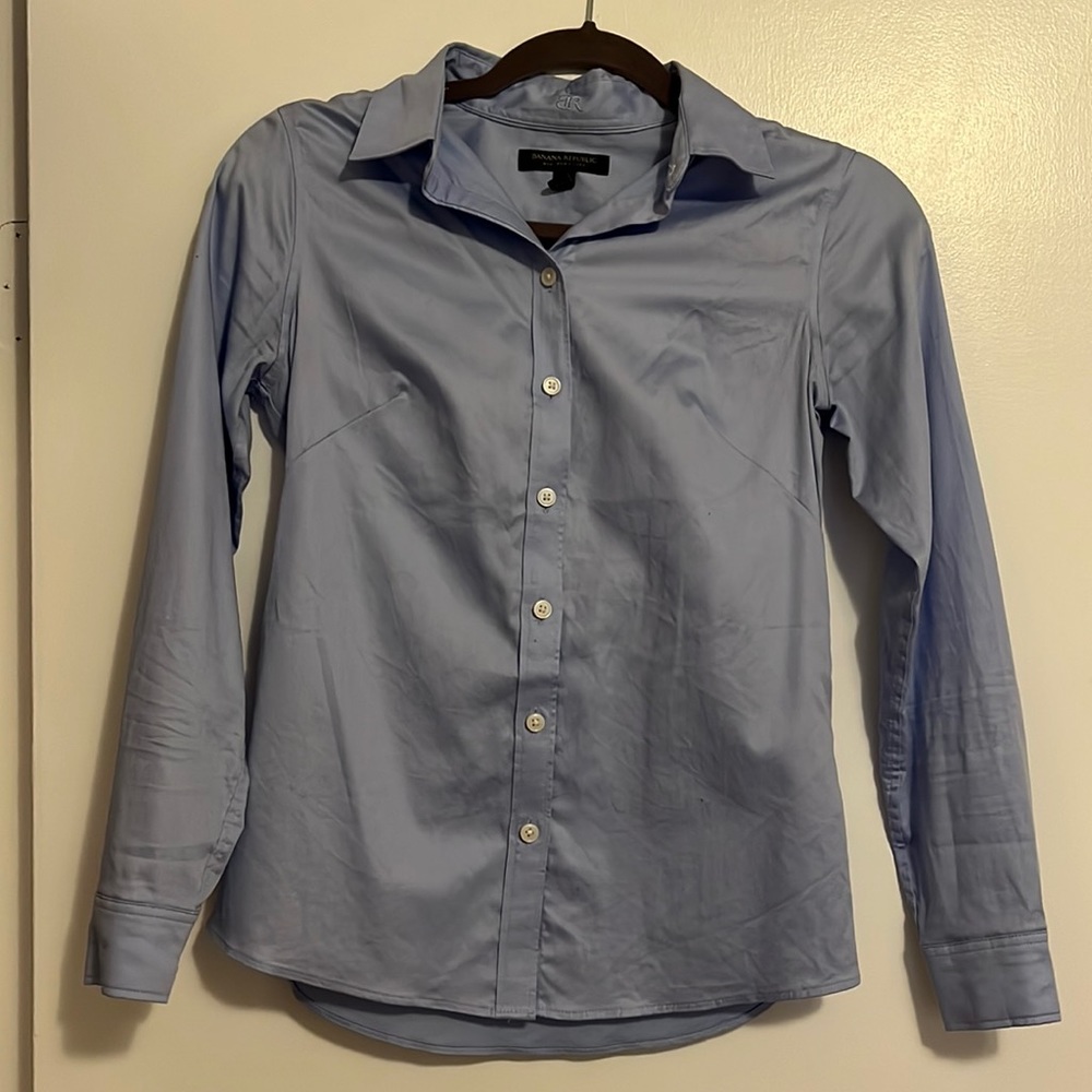 Banana Republic Non-Iron Fitted Blue Button Down,OP